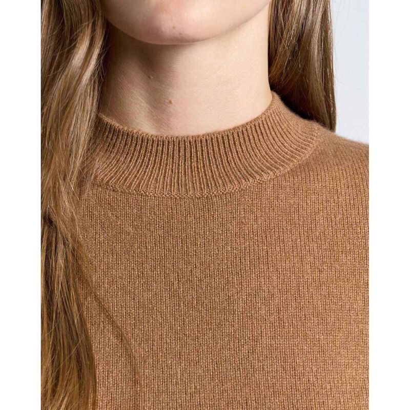 Cue Merino Cashmere Blend Mock Neck Short Sleeve Knit image number 6